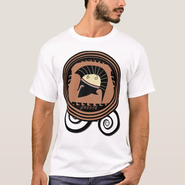 Greece Legendary Corinthian Helmet T-Shirt (Front)
