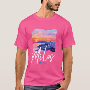 Greece Milos Painting Souvenir  Greece Milos T-Shirt