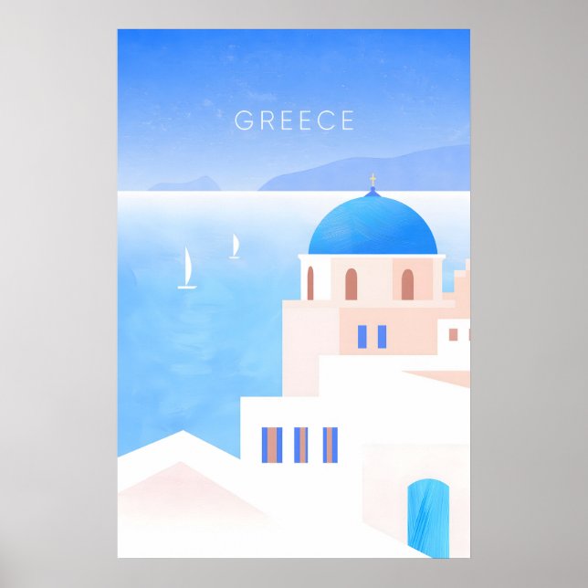 Greece Minimal Travel Poster (Front)