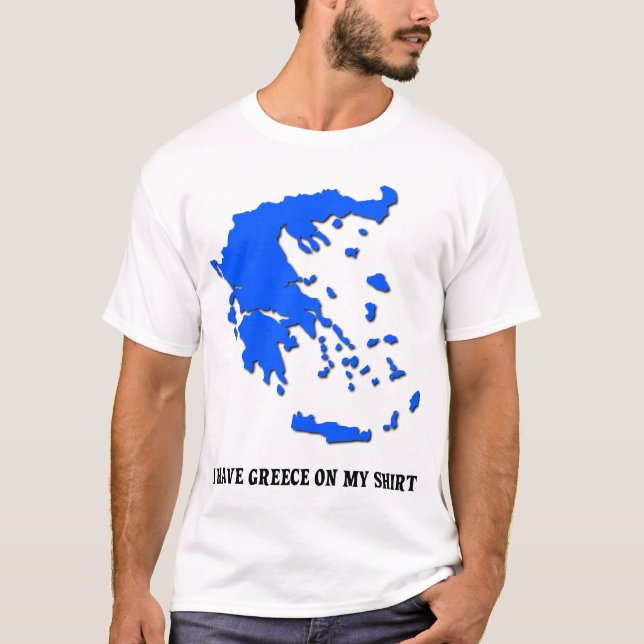 Greece On My Shirt Funny Greek Pride Shirt (Front)