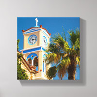 Greece - Orthodox Greek Church with Palm Tree