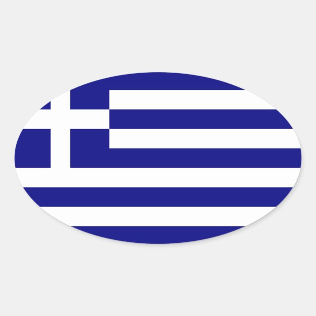 Greece Oval Sticker (Front)