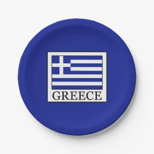 Greece Paper Plate
