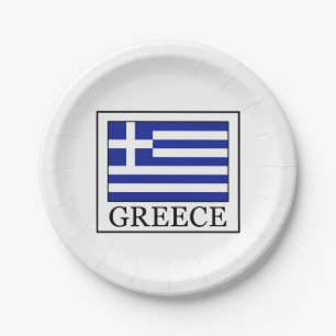 Greece Paper Plate