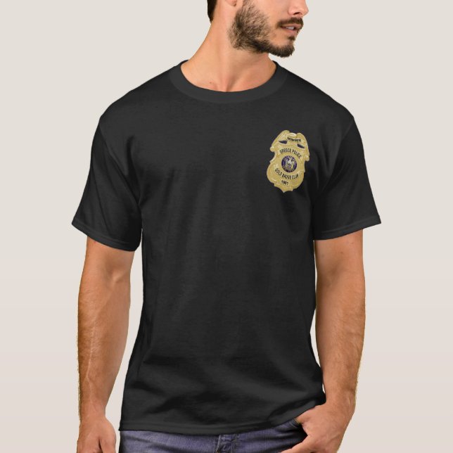 Greece Police Gold Badge Club T-Shirt Gold Shield (Front)