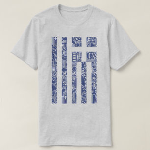 Greece Printed Tattoo Totem Country Flag T-Shirt