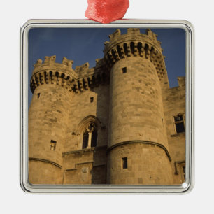 Greece, Rhodes Town. View of the Palace of the Metal Tree Decoration