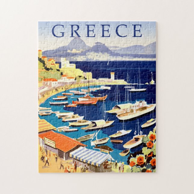 Greece Riviera, Jigsaw Puzzle (Vertical)