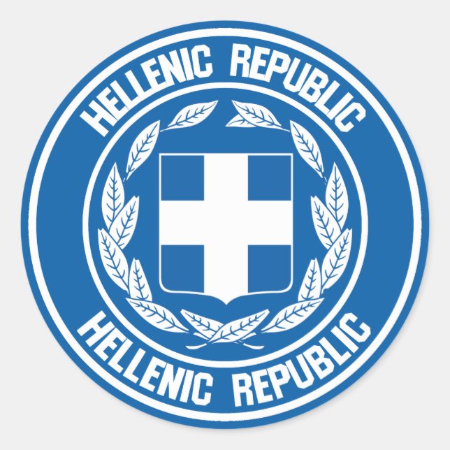 Greece Round Emblem Classic Round Sticker (Front)