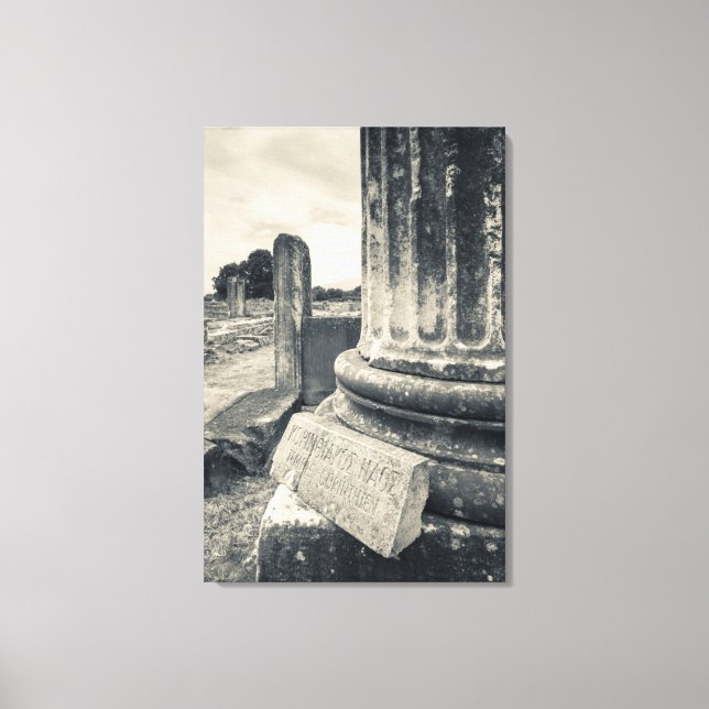 Greece, ruins of ancient city canvas print (Front)