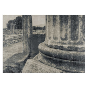Greece, ruins of ancient city cutting board