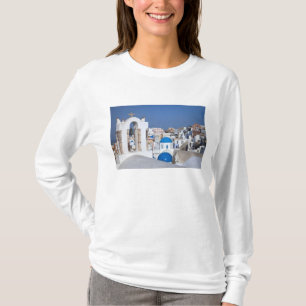 Greece, Santorini. Bell tower and blue domes of 2 T-Shirt