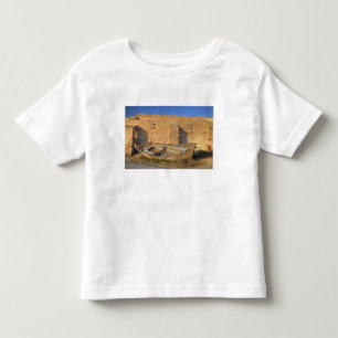 Greece, Santorini, Oia. Old fishing boat on dry Toddler T-Shirt