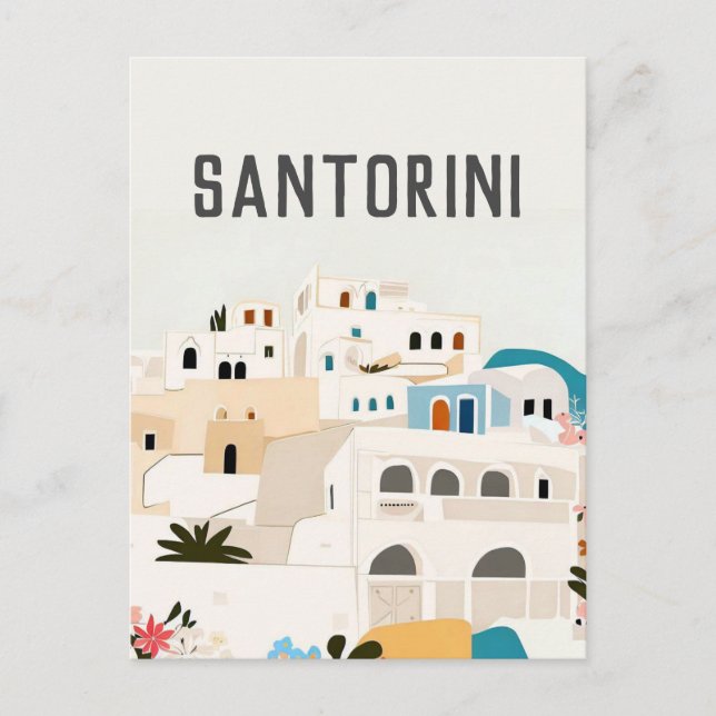 greece Santorini Postcard (Front)