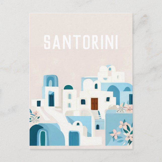 greece Santorini Postcard (Front)