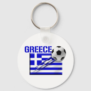 Greece Soccer logo Greek flag football gifts Key Ring