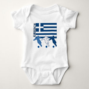 Greece - Soccer Players Baby Bodysuit