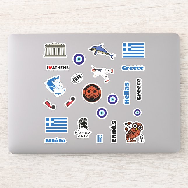 Greece Souvenirs Icons Assortment (Computer)