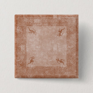 greece square design 15 cm square badge