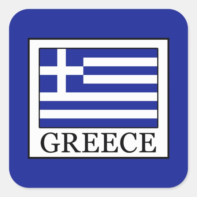 Greece Square Sticker (Front)