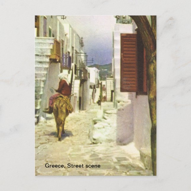 Greece, Street scene Postcard (Front)