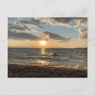 Greece, sunset, sea view, postcard