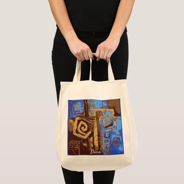 Greece Totem Tribal Abstract Art Personalised Tote Bag (Front (Product))