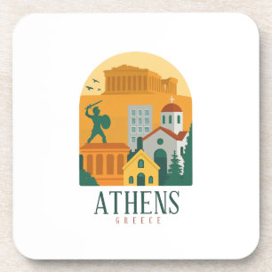 Greece Travel Gift, Parthenon Acropolis Coaster