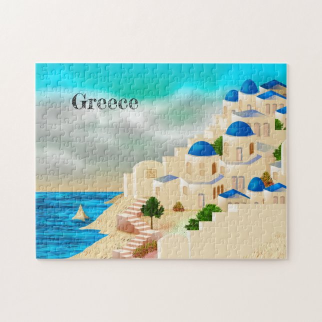 Greece Travel Poster Puzzle (Horizontal)