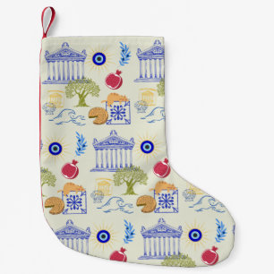 Greece Vacation Minimalism Small Christmas Stocking