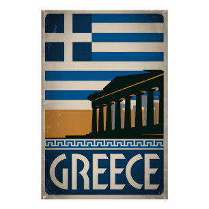 Greece vintage poster