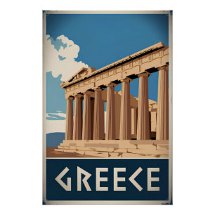 Greece vintage poster