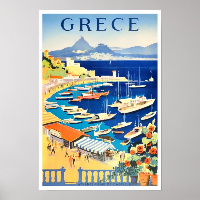 Greece vintage travel Poster (Front)