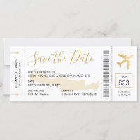 Greece Wedding Crete Map Ticket Save the Date