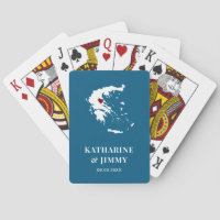 Greece Wedding Favour Deck of Cards, Map
