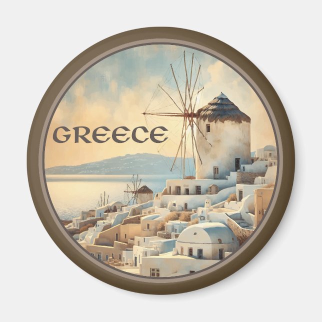 Greece Windmills of Mykonos Magnet (Front)