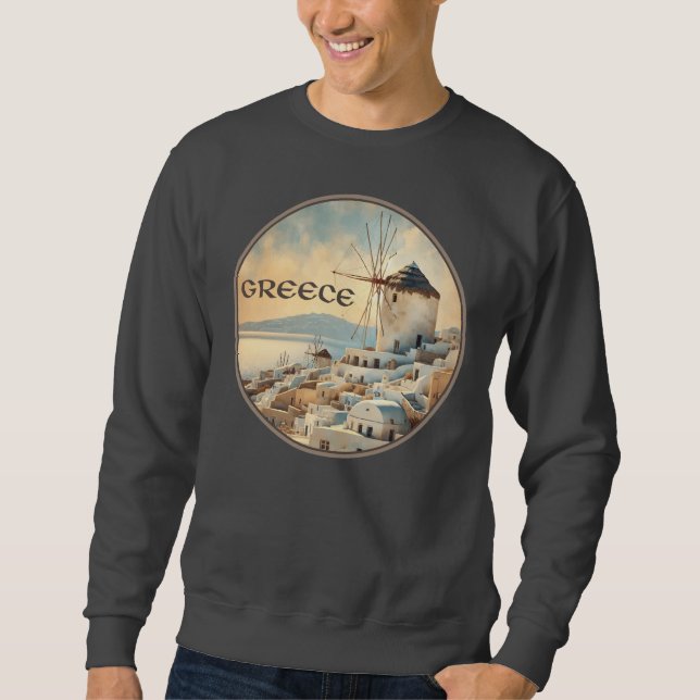 Greece Windmills of Mykonos Sweatshirt (Front)