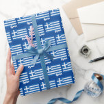 Greece Wrapping Paper, Greek Flag patriotic Paper<br><div class="desc">Wrapping Paper: Greek Flag gifts wrapping & Greece - love my country,  patriots / sports fans</div>