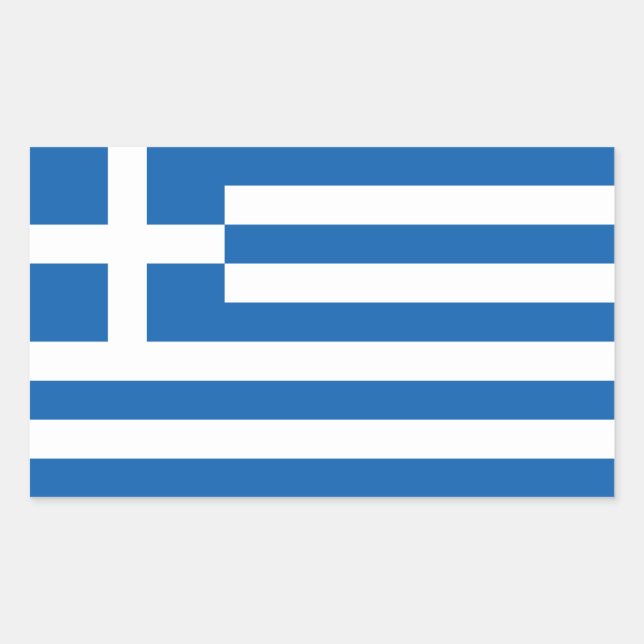 Greece's Flag Rectangular Sticker (Front)