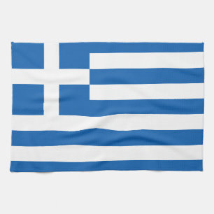 Greece's Flag Tea Towel