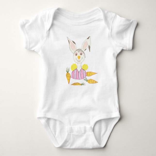 Greedy for Carrots Baby Bodysuit (Front)