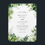 Greeen Branches Border Wedding Magnet<br><div class="desc">Greeen Branches Border Wedding Design -  Perfect for everyone who loves greenery for their wedding main theme</div>