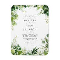 Greeen Branches Border Wedding