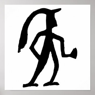 GREEJACK | Earth Spirit Primitive Cave Art Talisma Poster