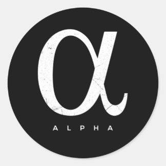 Greek Alpha Classic Round Sticker