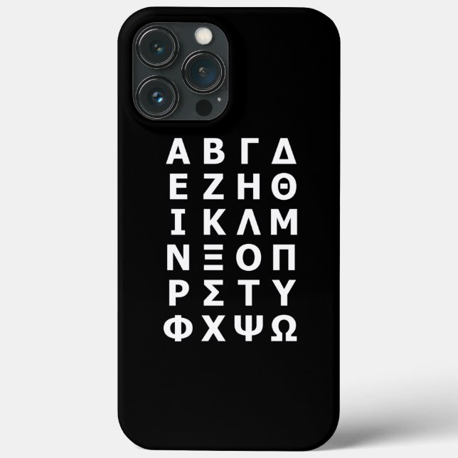 Greek Alphabet Case-Mate iPhone Case (Back)