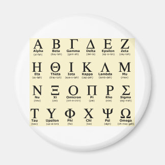 greek alphabet gifts magnet
