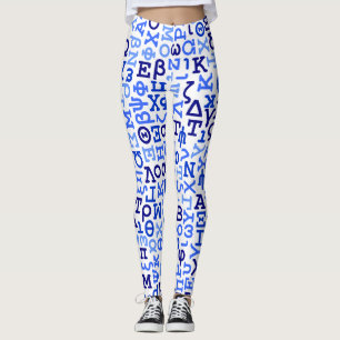 Greek alphabet leggings