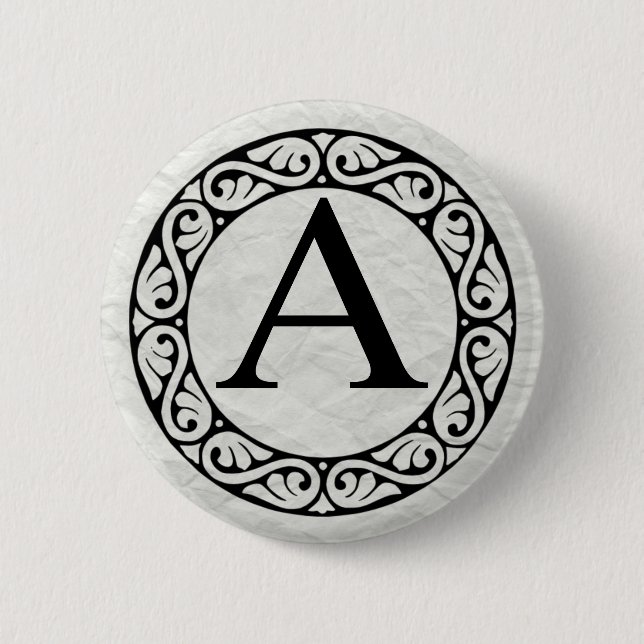 Greek Alphabet Letter Alpha 6 Cm Round Badge (Front)