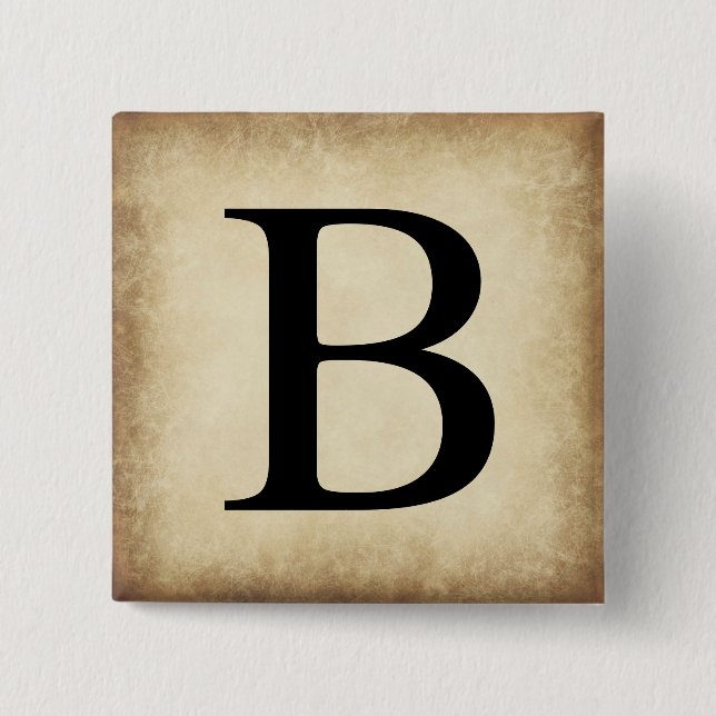Greek Alphabet Letter Beta 15 Cm Square Badge (Front)